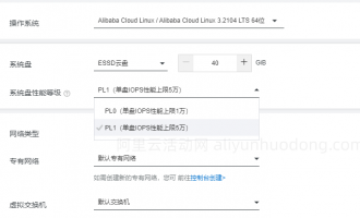 阿里云服务器ESSD云盘性能等级PL0与PL1区别，云盘性能级别PL知识点参考