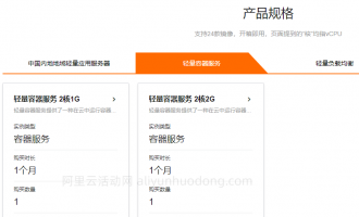 阿里云轻量应用服务器与轻量容器服务区别及2024年收费标准参考