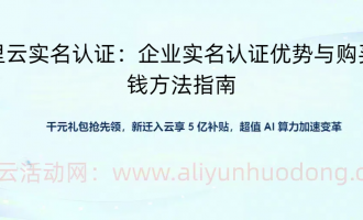 阿里云企业认证：解锁2025年独享优惠政策与高效云服务之旅