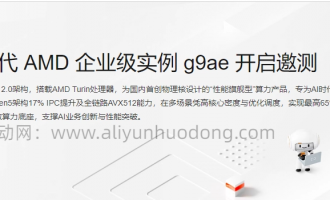AMD强芯赋能！阿里云g9ae实例开启算力新纪元，企业创新加速跑